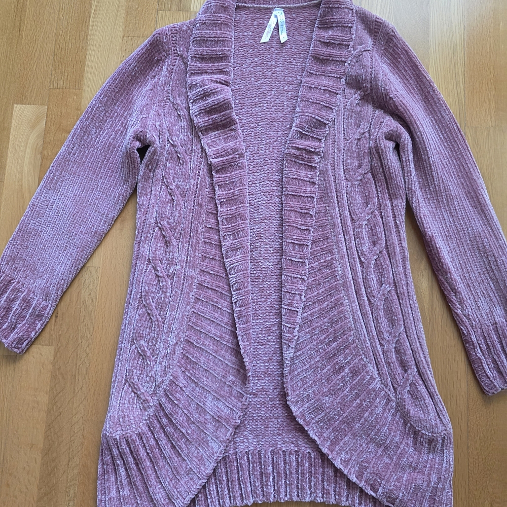 Stoosh Mauve Cable Knit Cardigan